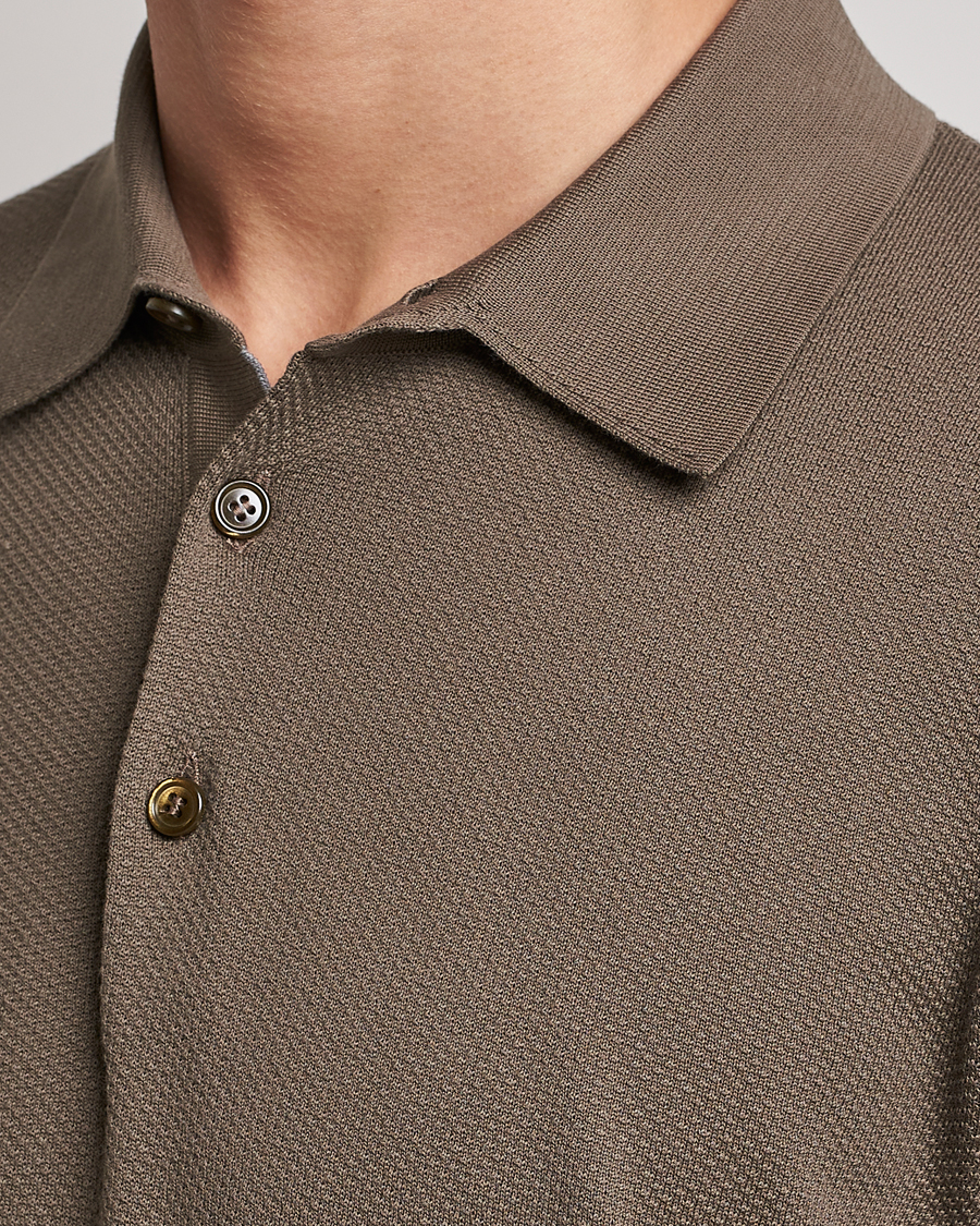 Homme | Pulls Et Tricots | Brioni | Sea Island Knit Polo Olive