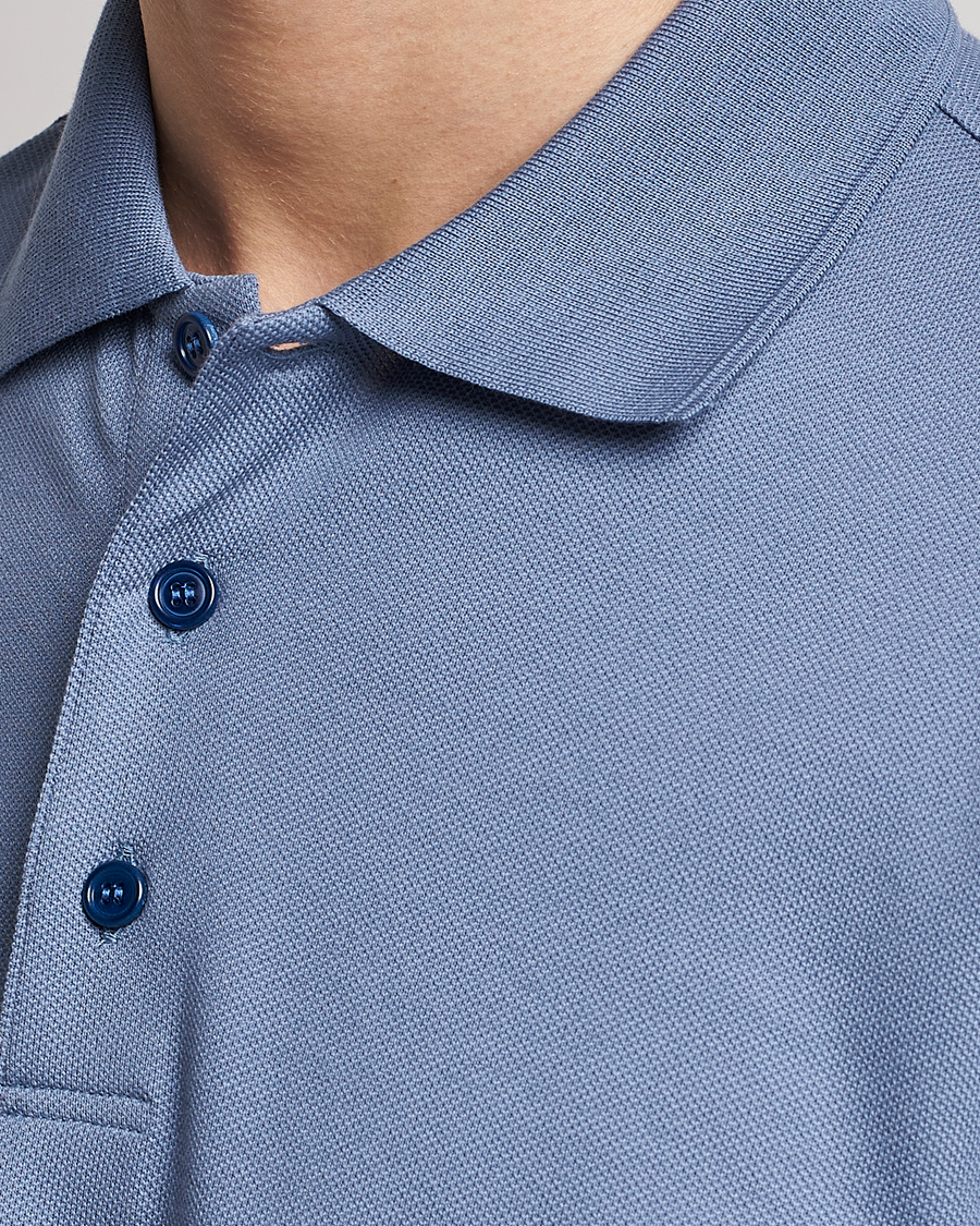 Homme | Polos | Brioni | Mercerized Cotton Piquet Light Blue