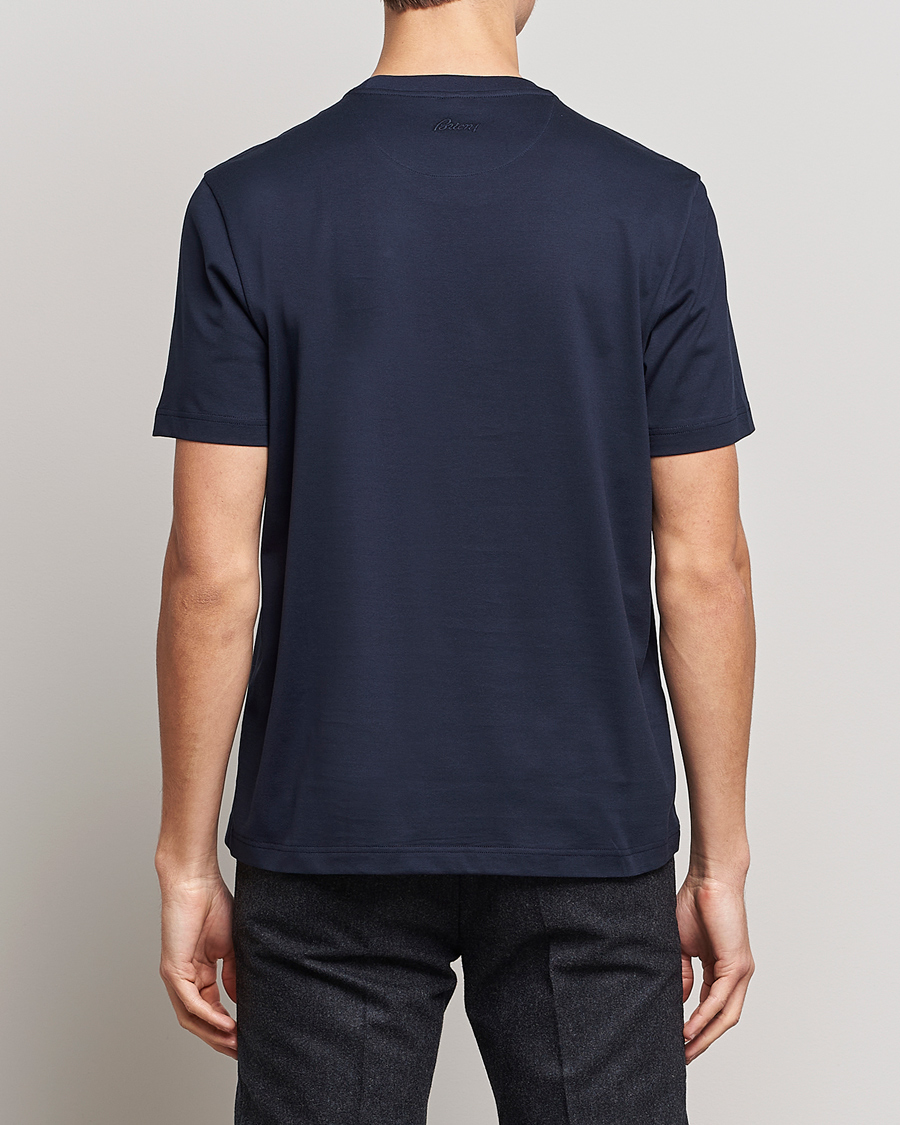 Homme | T-shirts | Brioni | Short Sleeve Cotton T-Shirt Navy