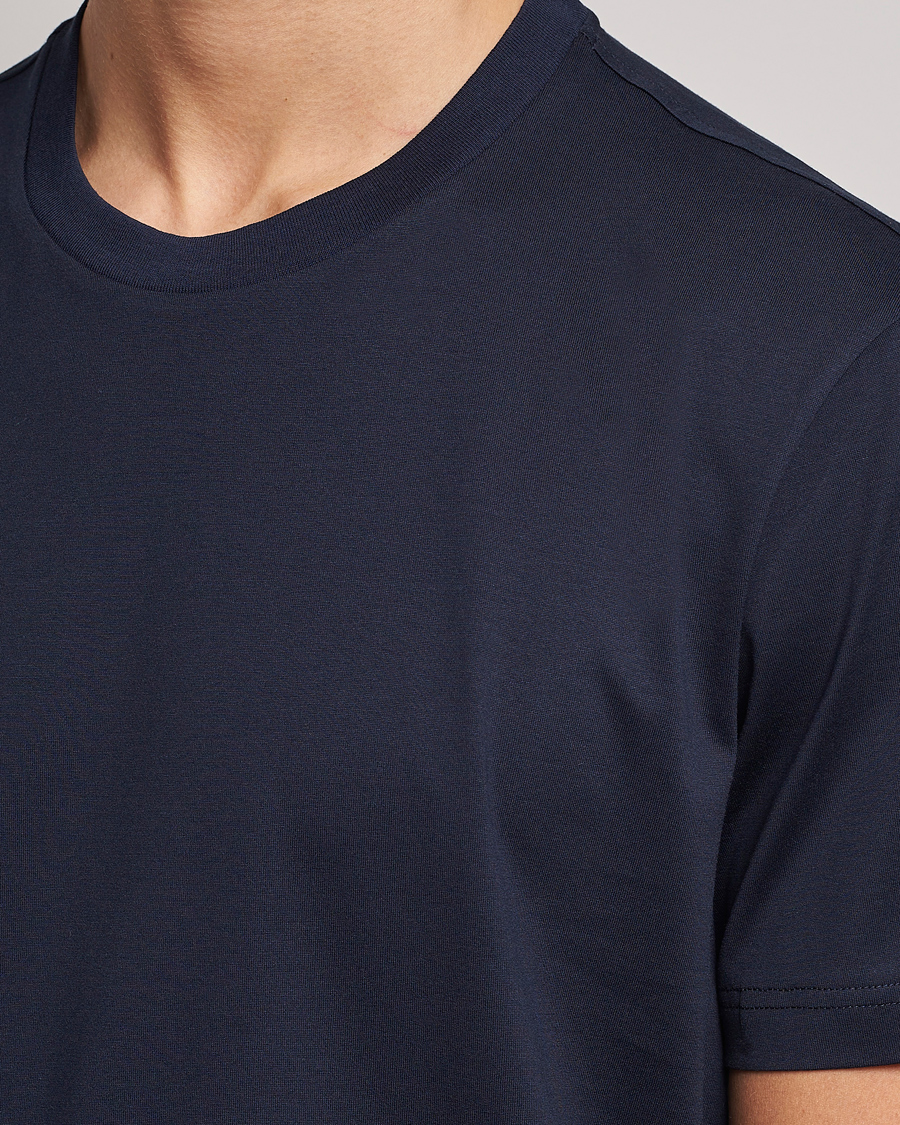 Homme | T-shirts | Brioni | Short Sleeve Cotton T-Shirt Navy