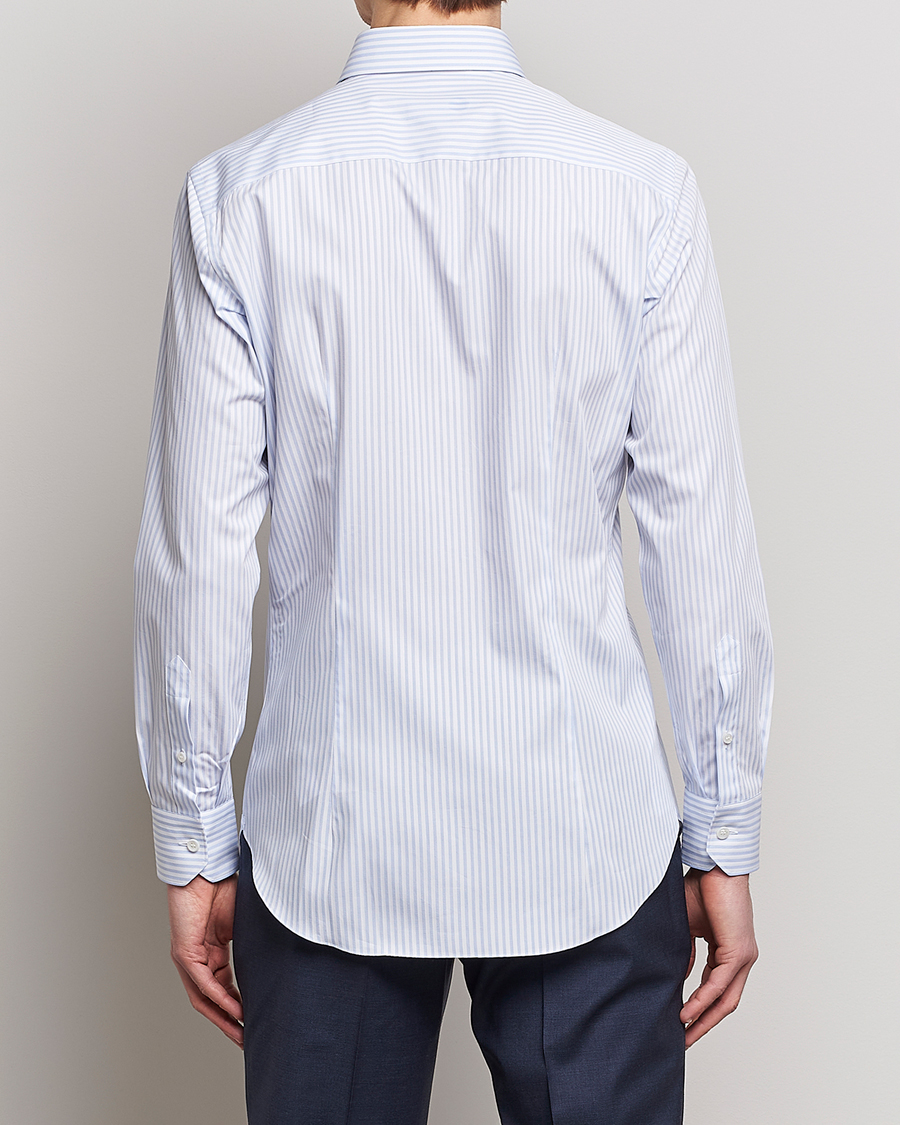 Homme | Chemises | Brioni | Slim Fit Dress Shirt Light Blue Stripe