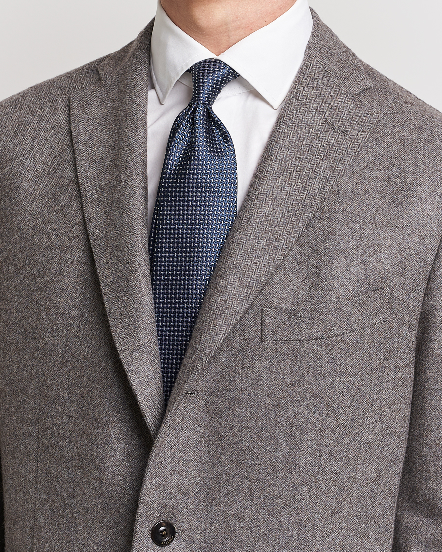 Homme | Brioni Microstructure Silk Tie Navy | Brioni | Microstructure Silk Tie Navy