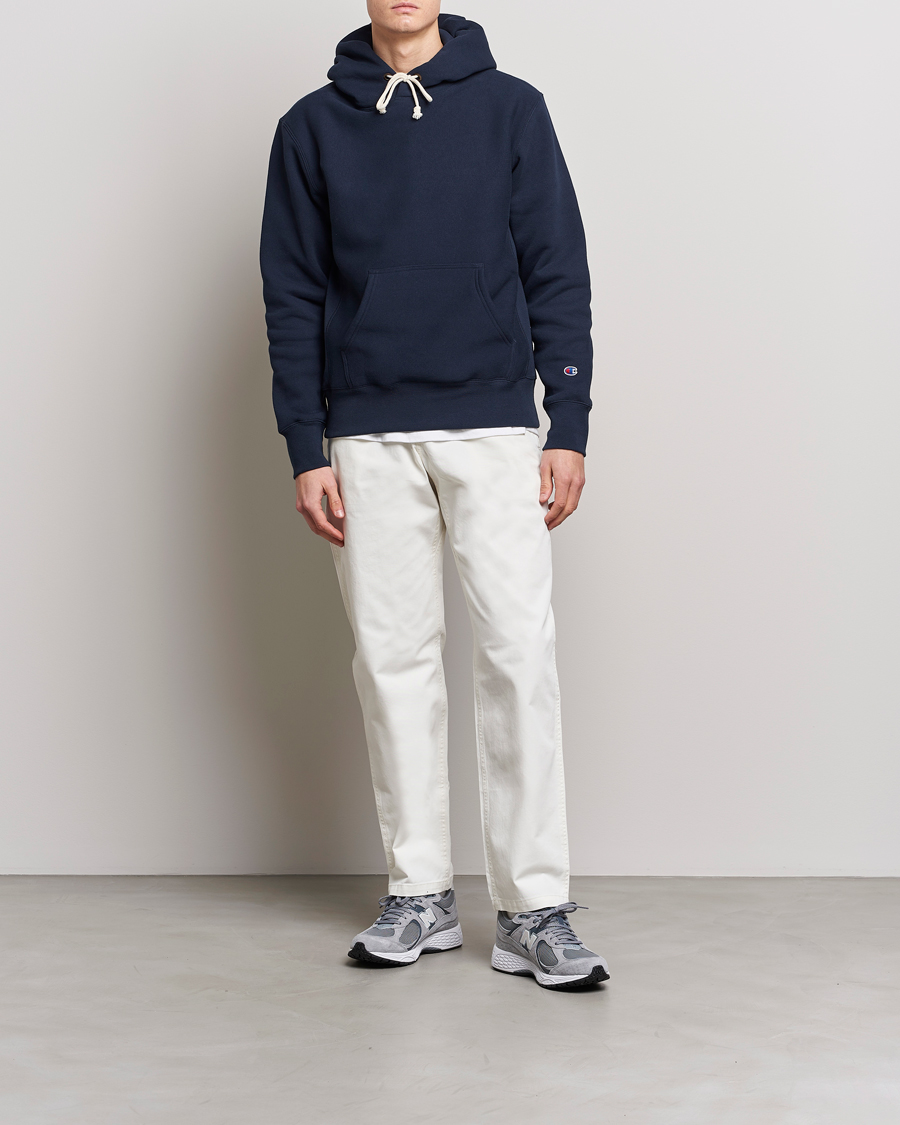 Homme | Pulls Et Tricots | Champion | Reverse Weave Soft Fleece Hood Navy