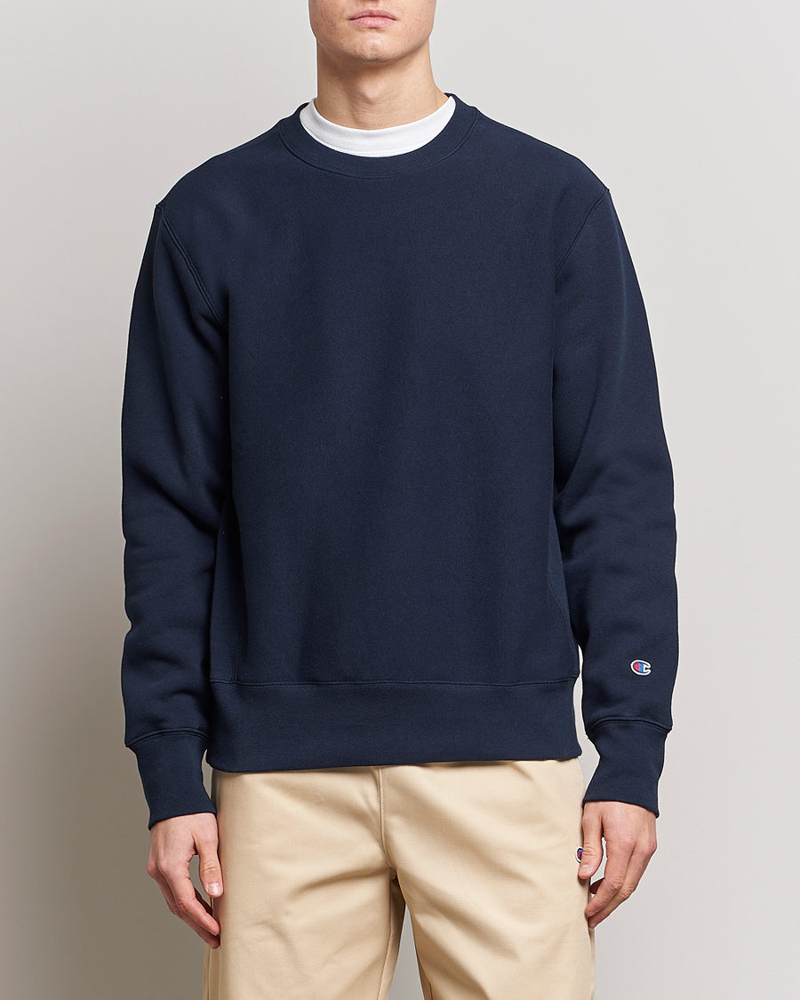 Homme | Pulls Et Tricots | Champion | Reverse Weave Soft Fleece Sweatshirt Navy