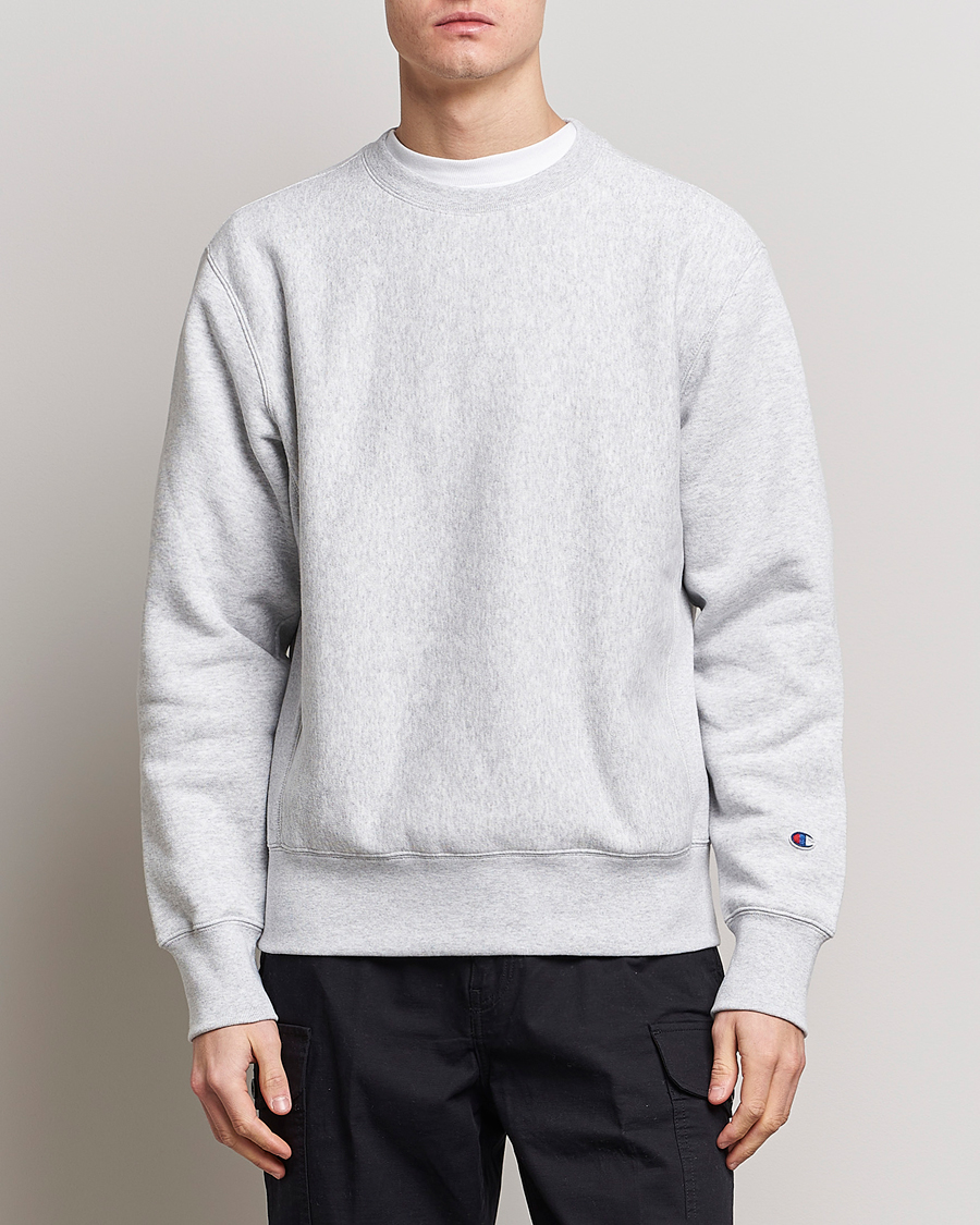 Homme | Pulls Et Tricots | Champion | Reverse Weave Soft Fleece Sweatshirt Grey Melange