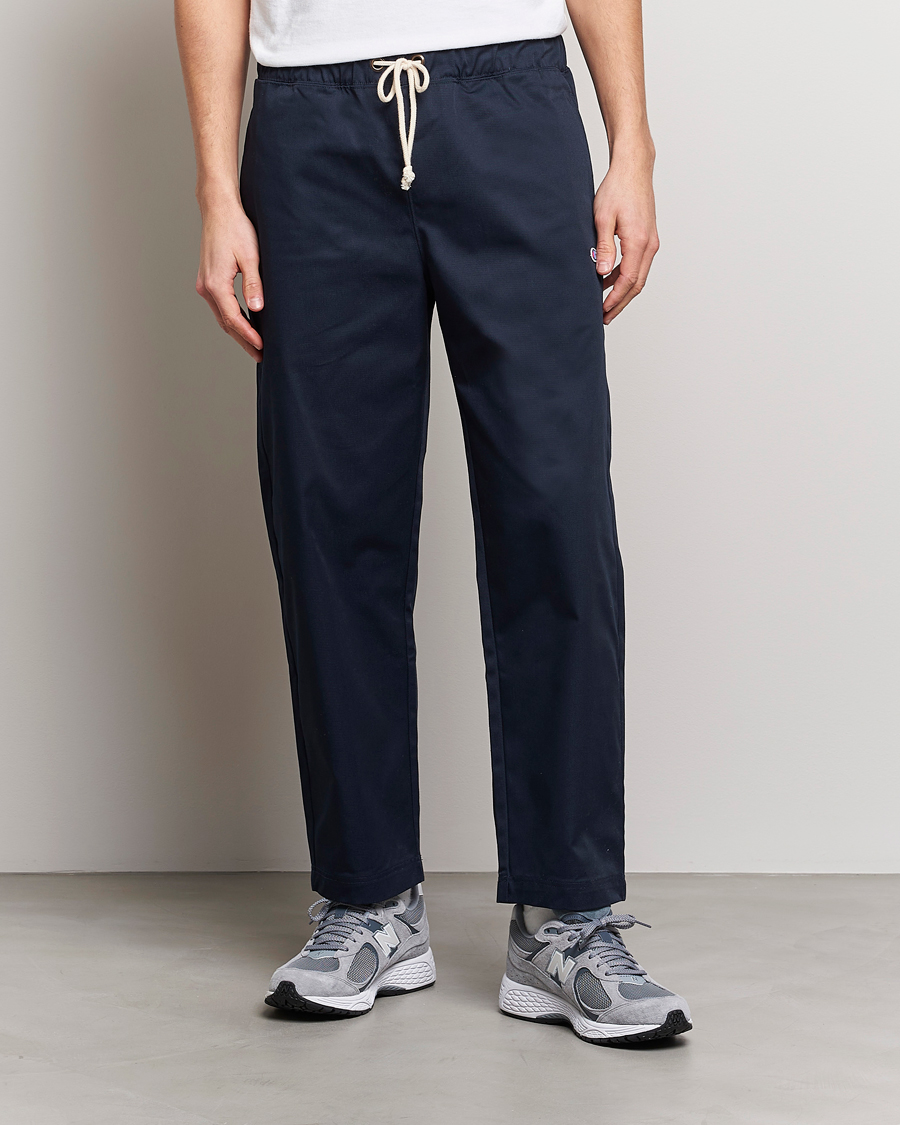 Homme | Pantalons | Champion | Straight Fit Twill Drawstring Pants Navy