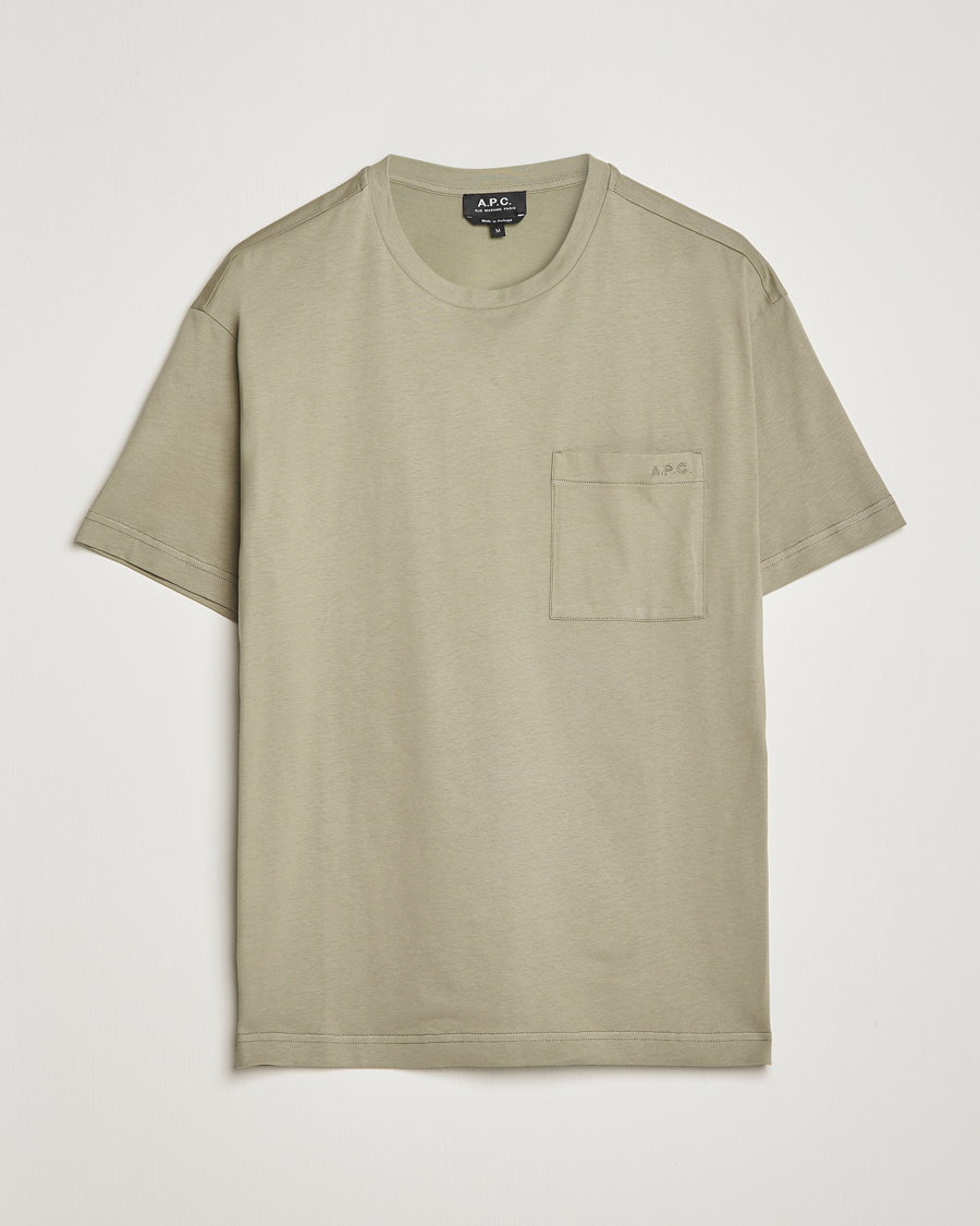 Homme | T-shirts | A.P.C. | Short Sleeve Pocket T-Shirt Light Olive