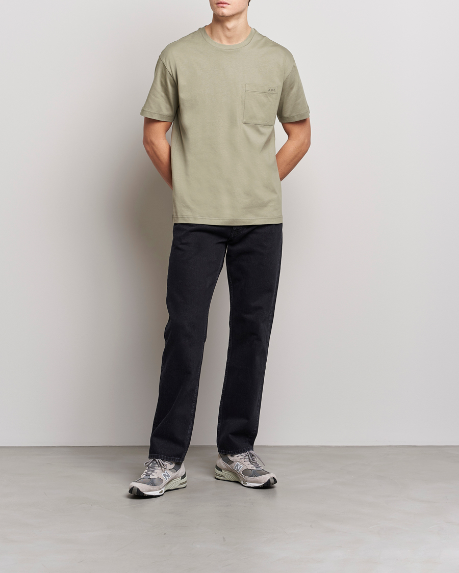 Homme | T-shirts | A.P.C. | Short Sleeve Pocket T-Shirt Light Olive