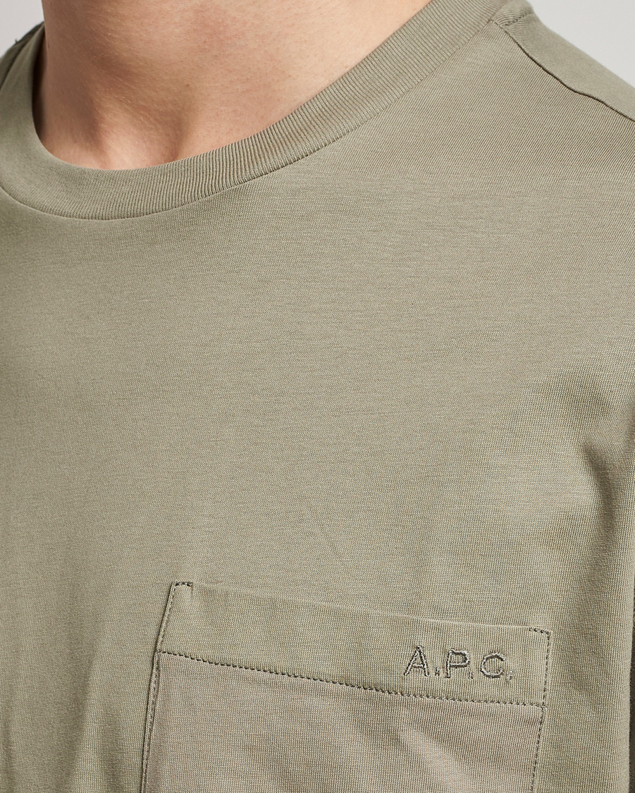 Homme | T-shirts | A.P.C. | Short Sleeve Pocket T-Shirt Light Olive