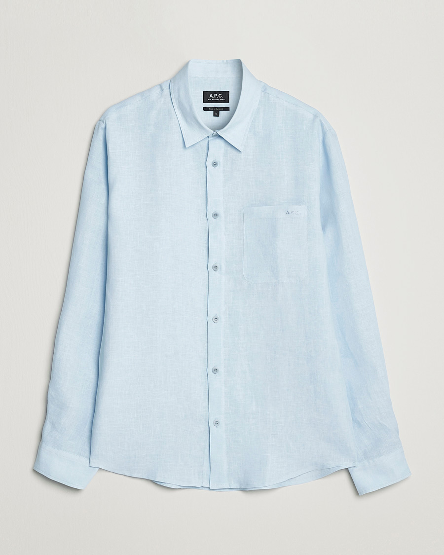 Homme | Chemises | A.P.C. | Cassel Linen Shirt Light Blue