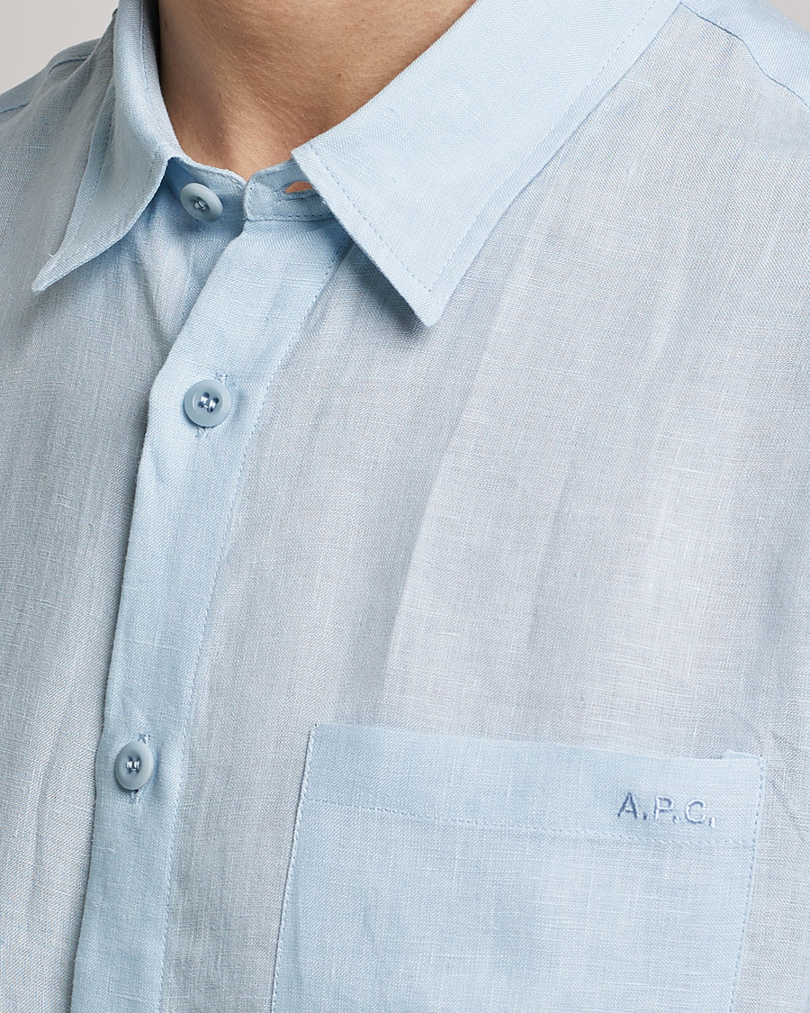 Homme | Chemises | A.P.C. | Cassel Linen Shirt Light Blue