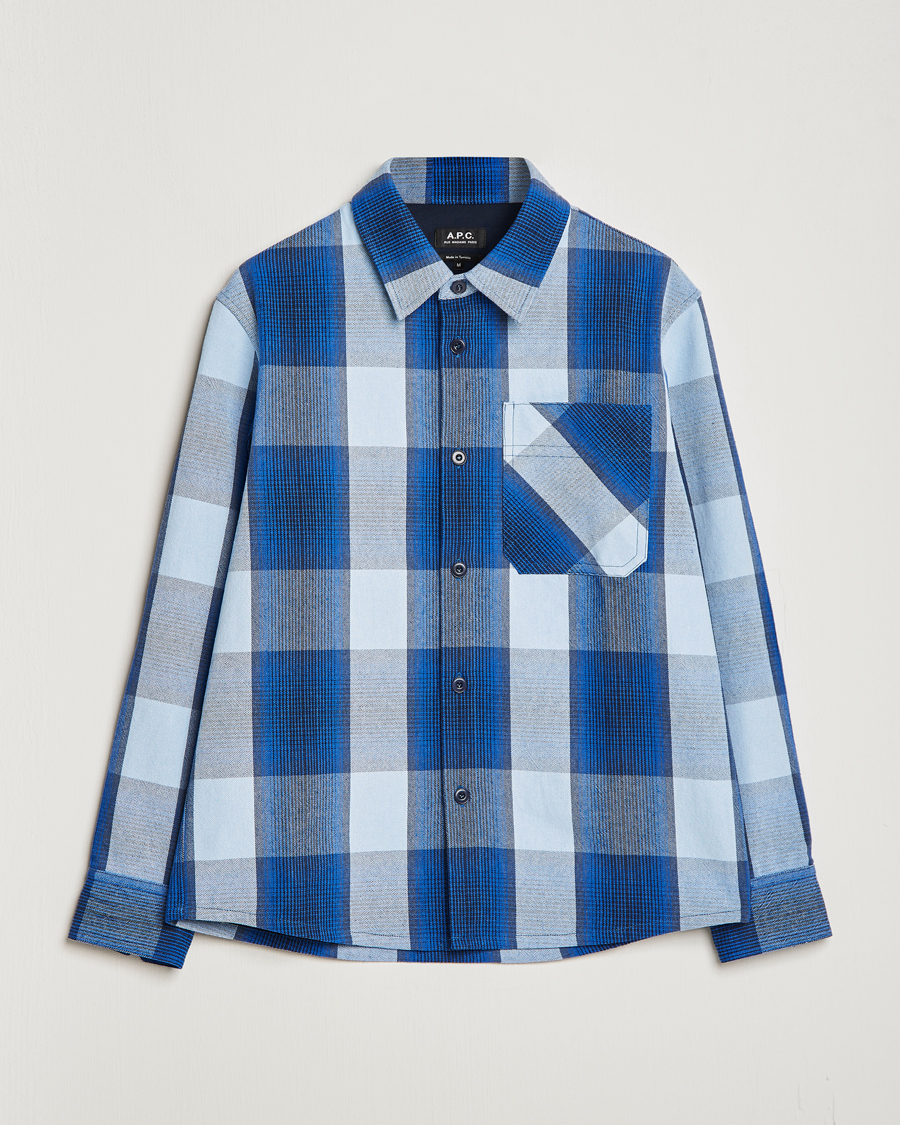 Homme | Chemises | A.P.C. | Basile Shirt Jacket Blue Plaid