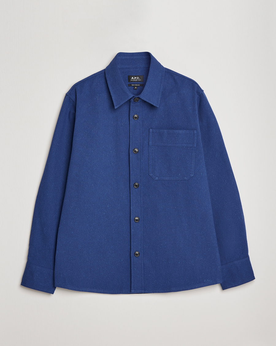 Homme | Chemises | A.P.C. | Basile Cotton Shirt Jacket Navy