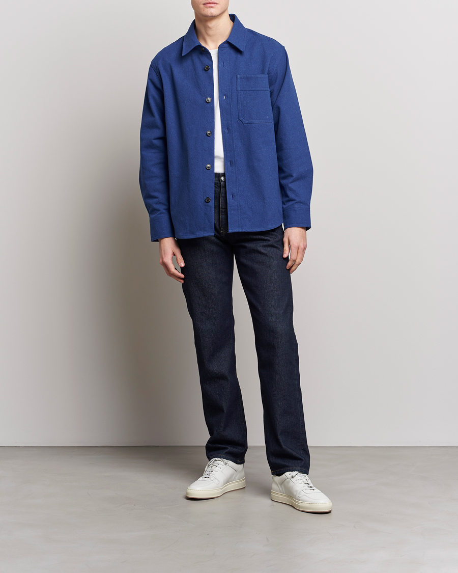 Homme | Chemises | A.P.C. | Basile Cotton Shirt Jacket Navy