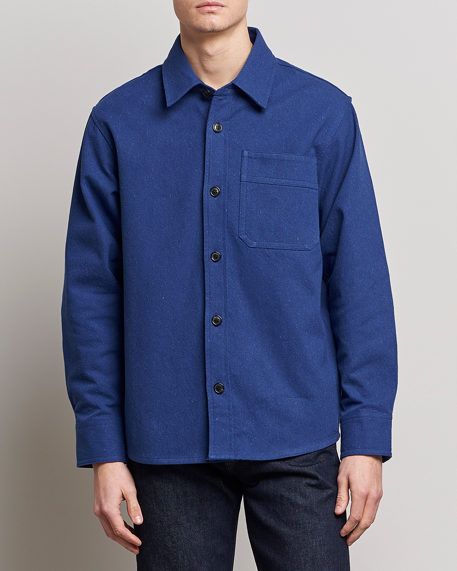Homme | Chemises | A.P.C. | Basile Cotton Shirt Jacket Navy