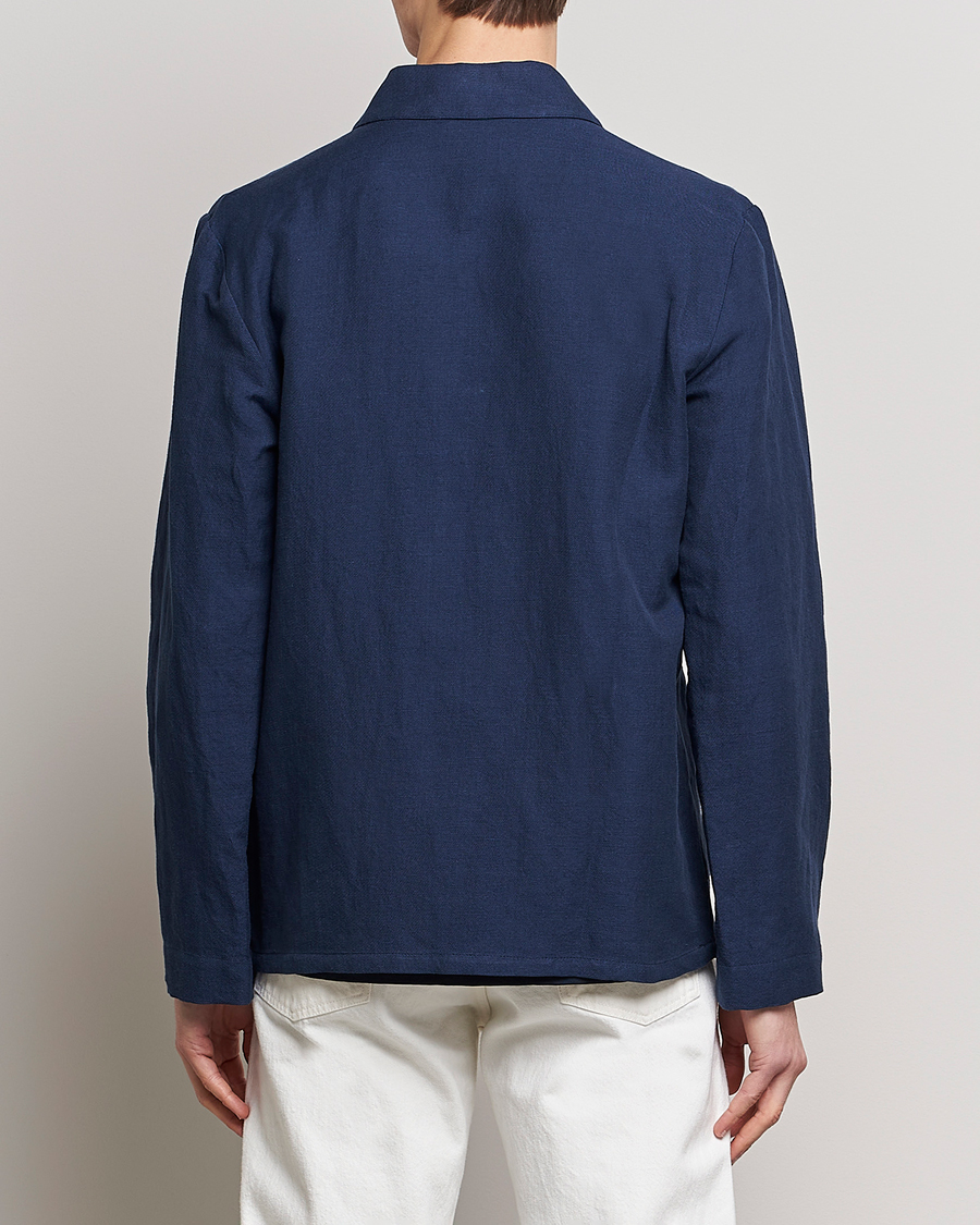 Homme | Manteaux Et Vestes | A.P.C. | Kerlouan Linen Chore Jacket Navy