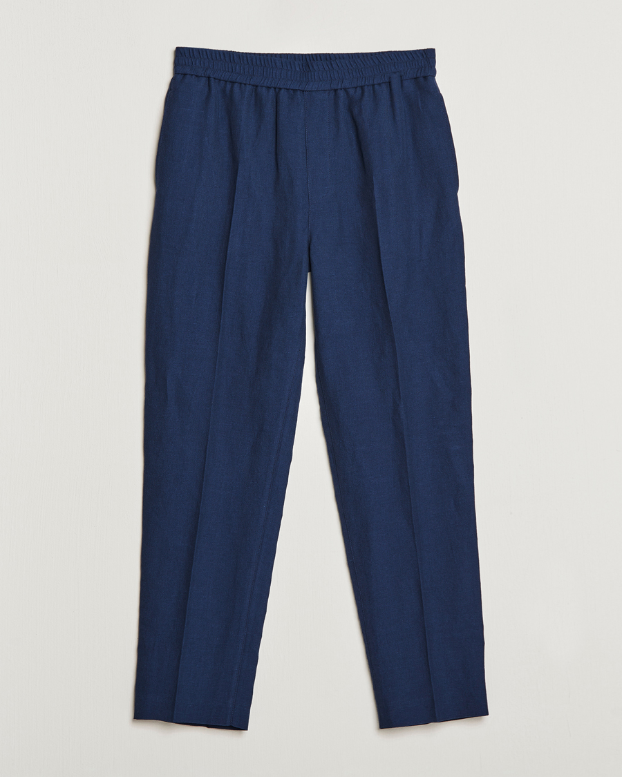 Homme | Pantalons | A.P.C. | Linen Trousers Navy