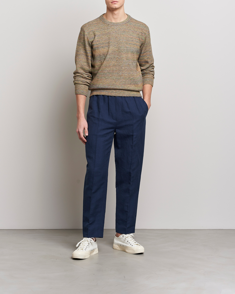 Homme | Pantalons | A.P.C. | Linen Trousers Navy