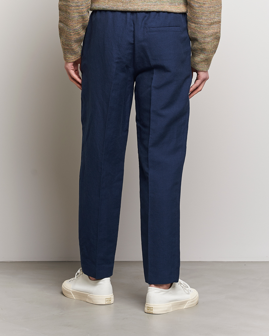 Homme | Pantalons | A.P.C. | Linen Trousers Navy