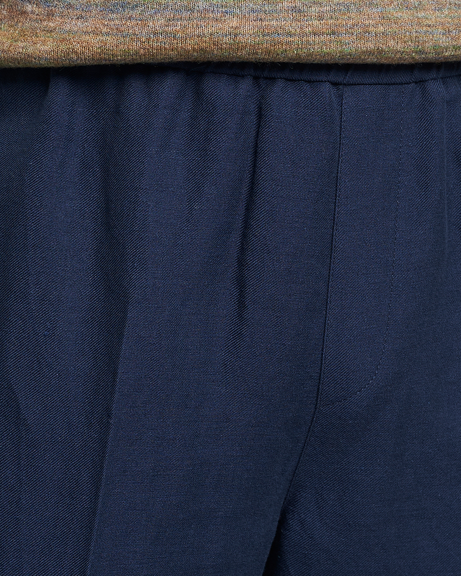 Homme | Pantalons | A.P.C. | Linen Trousers Navy