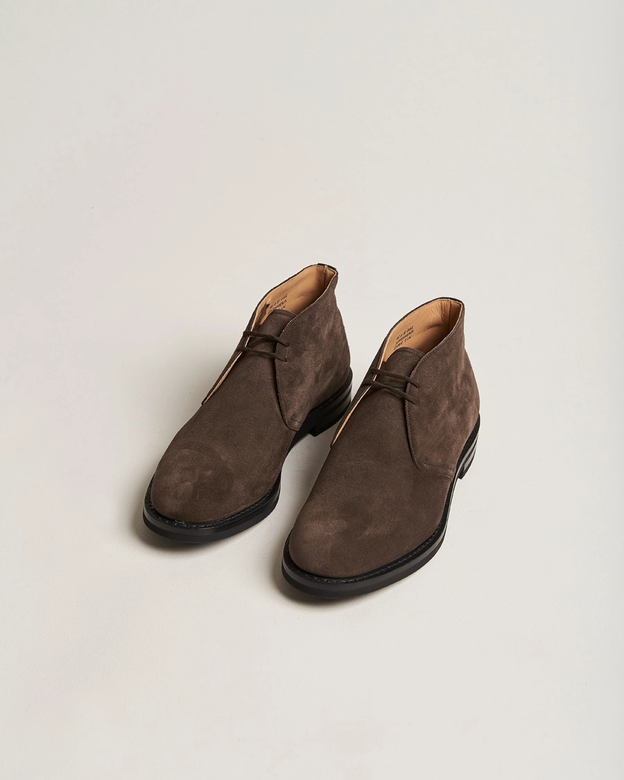 Homme | Chaussures Faites Main | Church\'s | Ryder Desert Boots Dark Brown Suede
