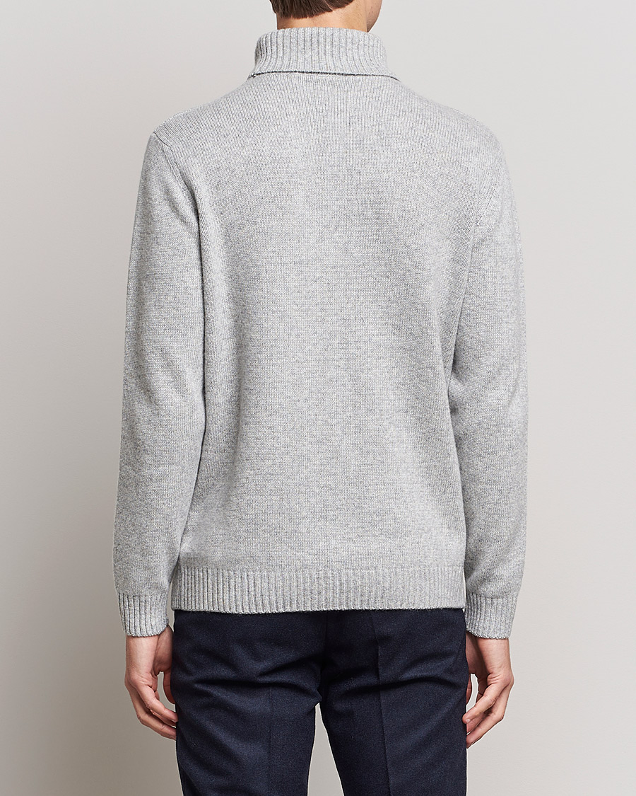 Homme | Pulls Et Tricots | Oscar Jacobson | Lyle Wool/Cashmere Structured Rollneck Light Grey
