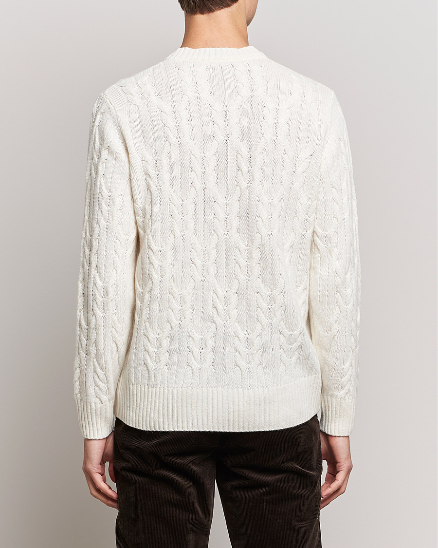 Homme | Pulls Et Tricots | Oscar Jacobson | Emmet Wool/Cashmere Structured Crew Neck Off White