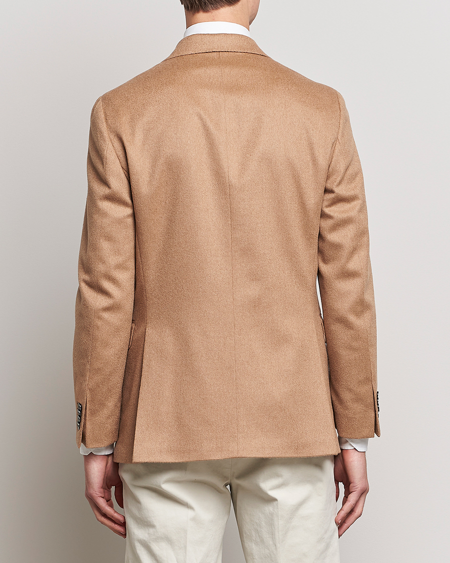 Homme | Blazers | Oscar Jacobson | Farries Baby Camelhair DB Blazer Light Camel
