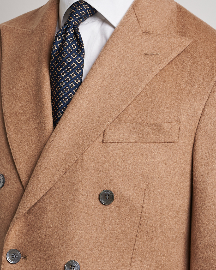 Homme | Blazers | Oscar Jacobson | Farries Baby Camelhair DB Blazer Light Camel