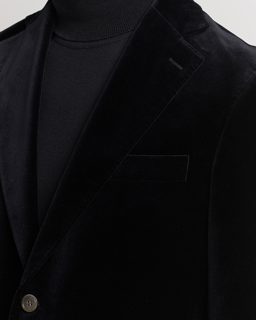 Homme | Blazers | Oscar Jacobson | Fogerty Velvet Blazer Black