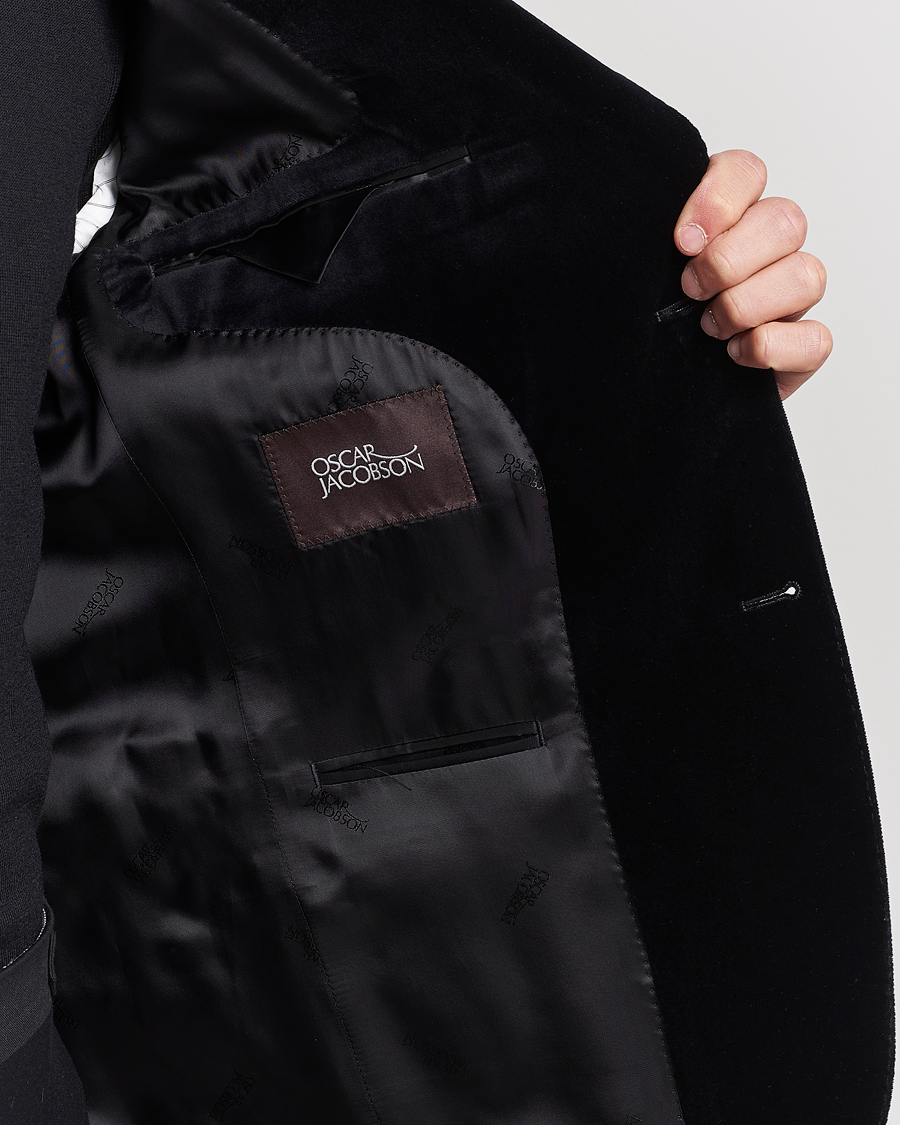 Homme | Blazers | Oscar Jacobson | Fogerty Velvet Blazer Black