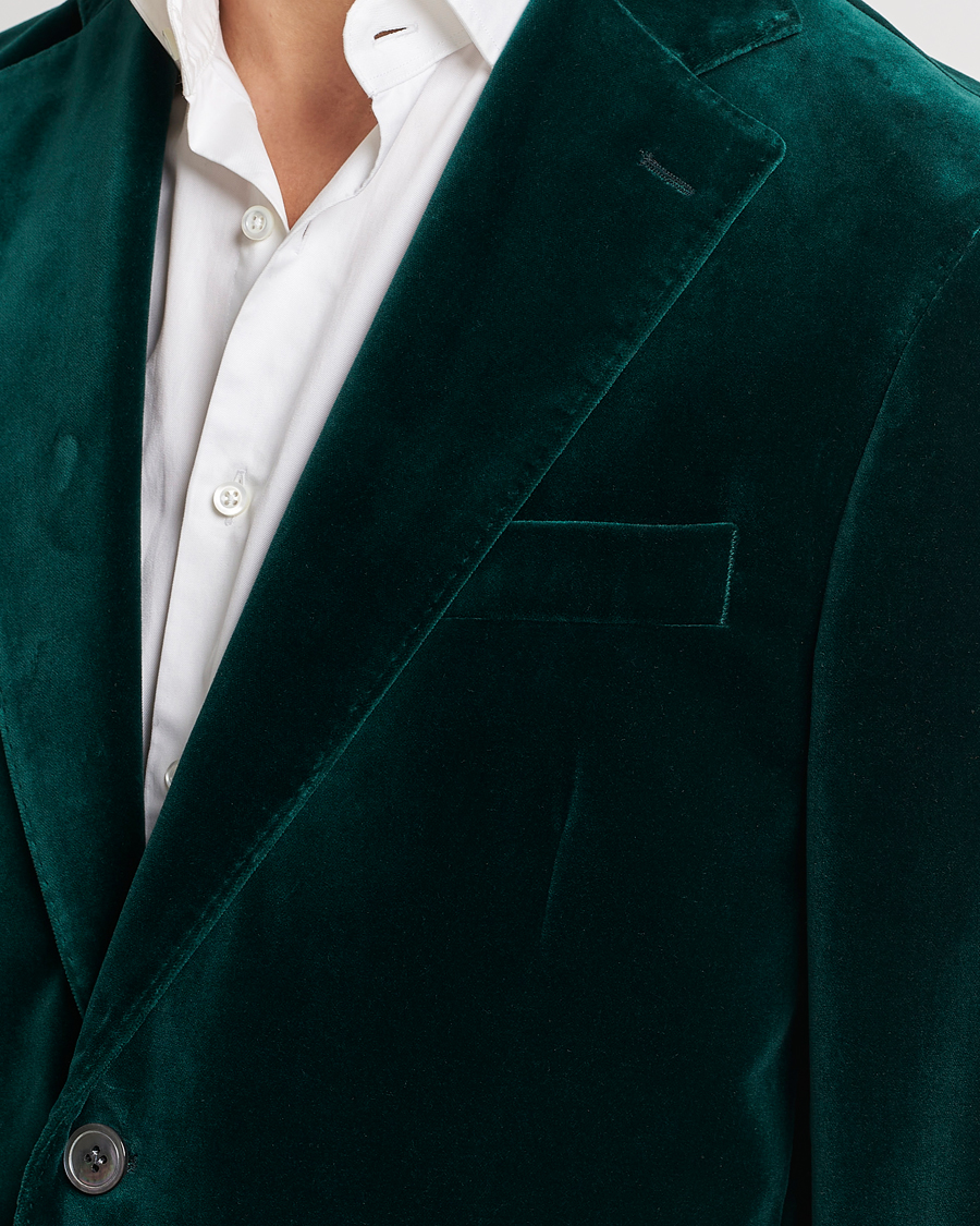 Homme | Blazers | Oscar Jacobson | Fogerty Velvet Blazer Green
