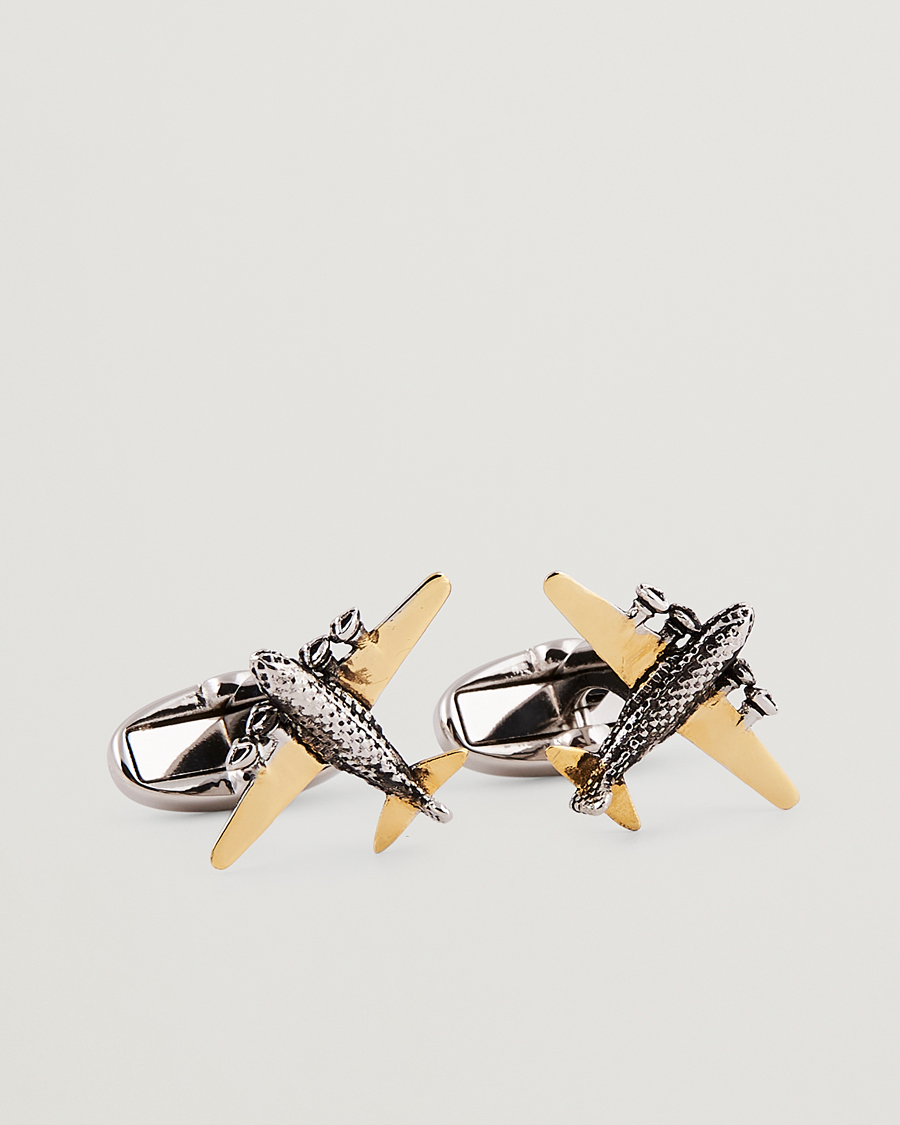 Homme | Paul Smith Airplane Silver Cufflink Gold | Paul Smith | Airplane Silver Cufflink Gold