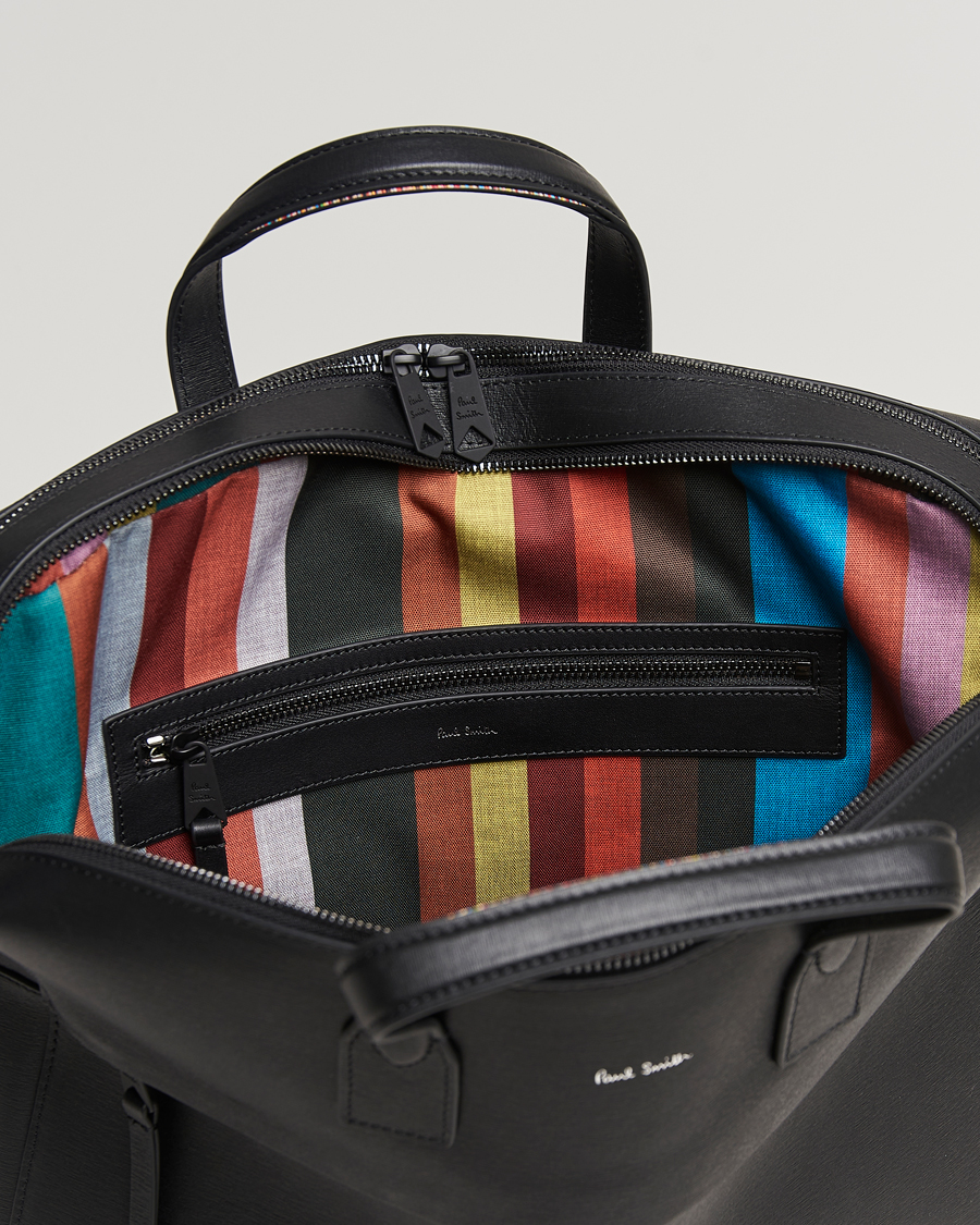 Homme | Paul Smith Leather Double Zip Shoulder Bag Black | Paul Smith | Leather Double Zip Shoulder Bag Black