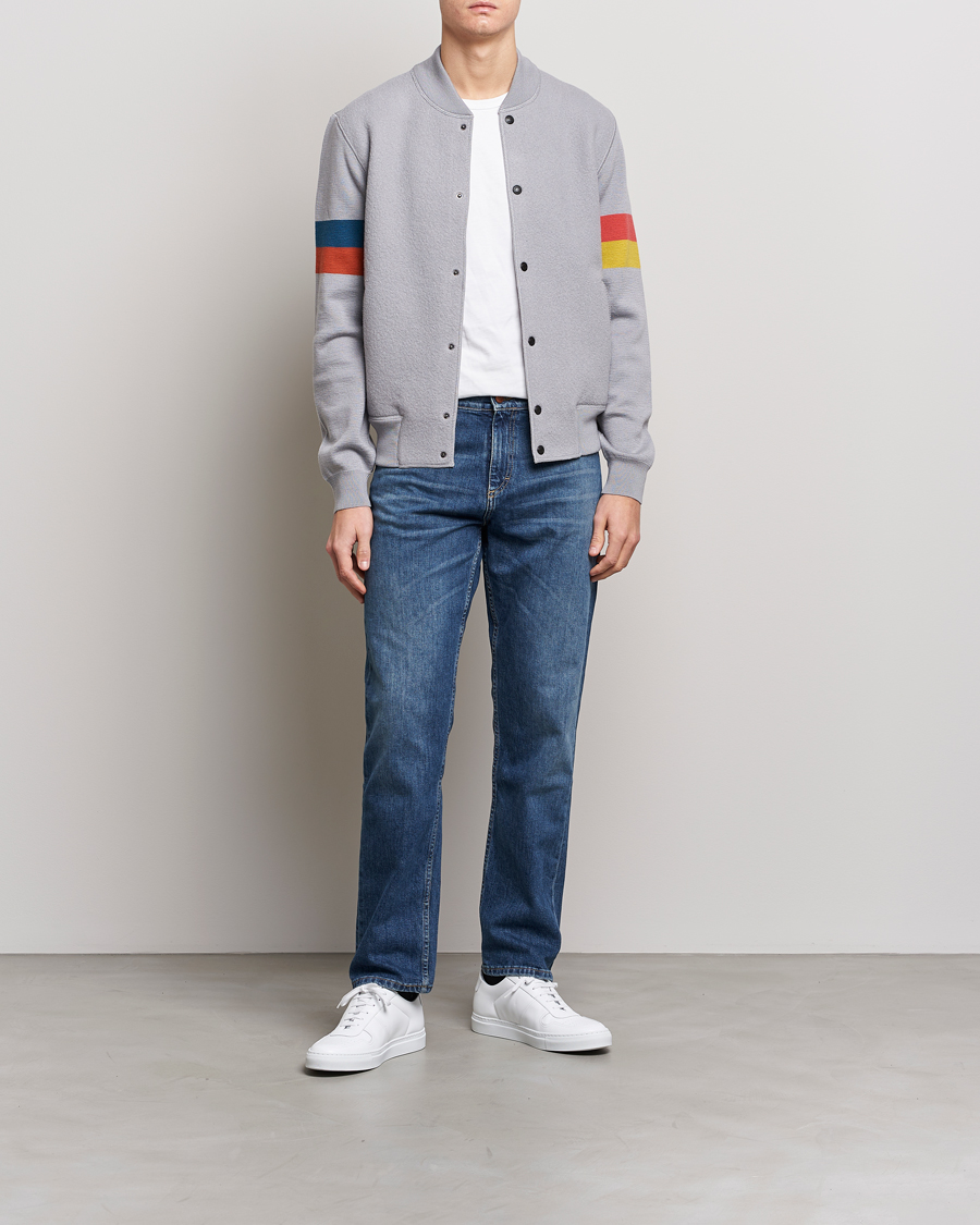 Homme | Manteaux Et Vestes | Paul Smith | Knitted Boiled Wool Bomber Jacket Grey