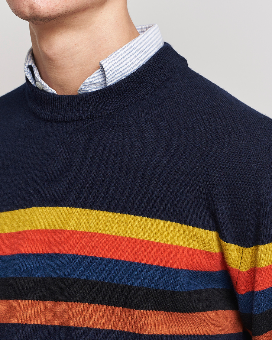 Homme | Pulls Et Tricots | Paul Smith | Wool Stripe Knitted Crew Neck Navy