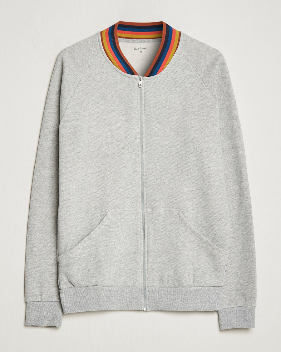 Homme | Paul Smith Bright Stripe Sweat Full Zip Grey | Paul Smith | Bright Stripe Sweat Full Zip Grey