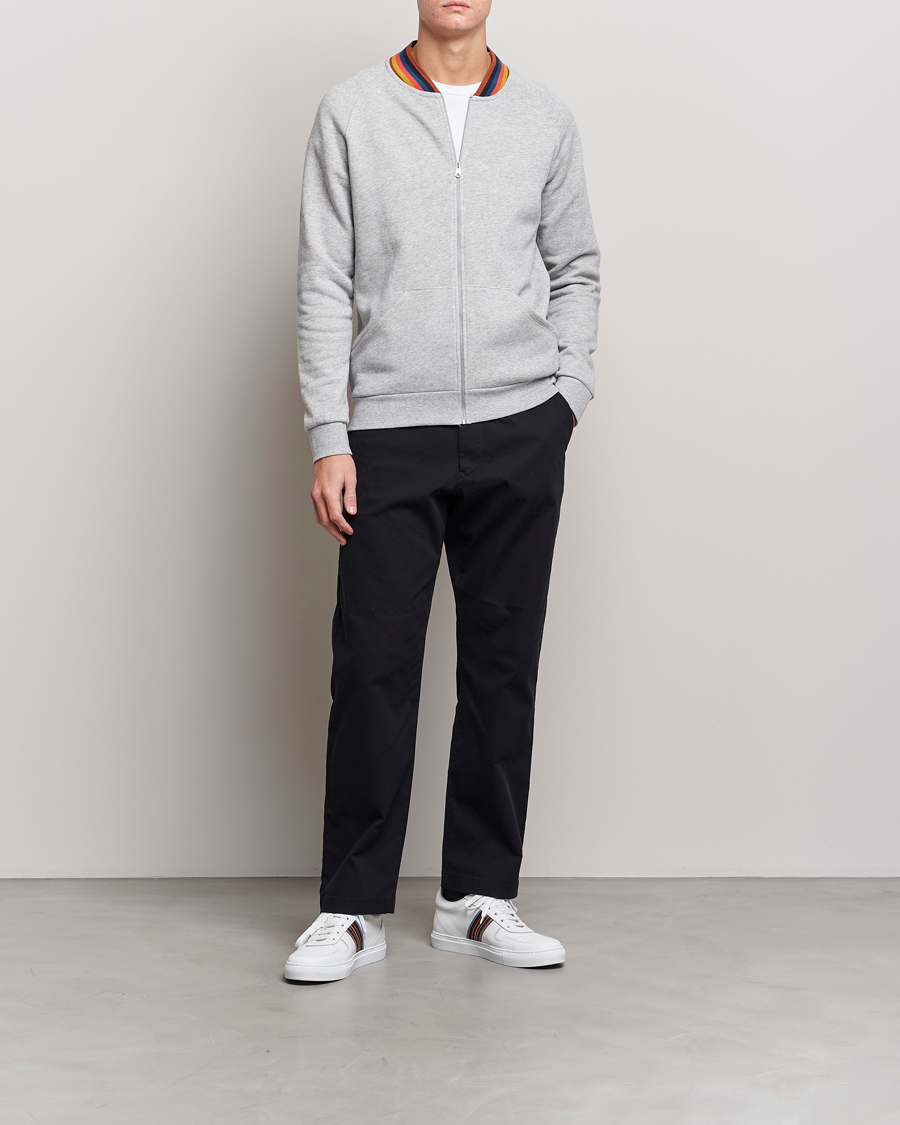 Homme | Paul Smith Bright Stripe Sweat Full Zip Grey | Paul Smith | Bright Stripe Sweat Full Zip Grey