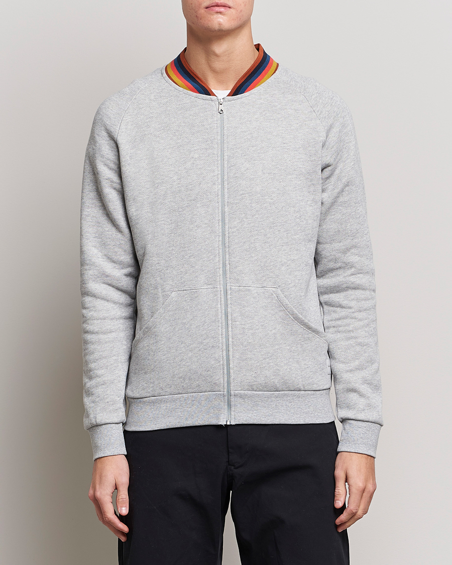 Homme | Paul Smith Bright Stripe Sweat Full Zip Grey | Paul Smith | Bright Stripe Sweat Full Zip Grey