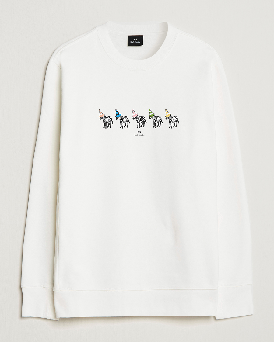 Homme | Pulls Et Tricots | PS Paul Smith | Zebra Organic Cotton Sweatshirt Ecru