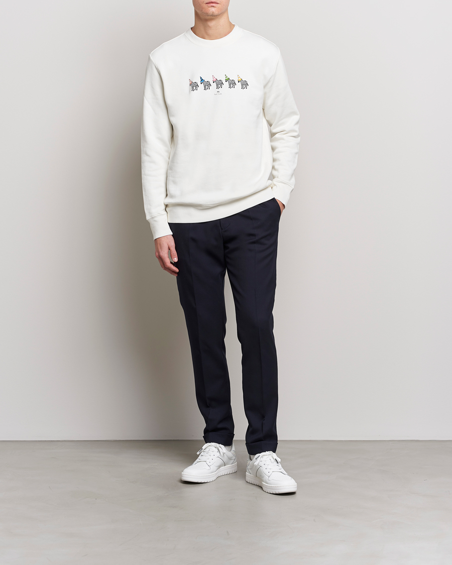Homme | Pulls Et Tricots | PS Paul Smith | Zebra Organic Cotton Sweatshirt Ecru
