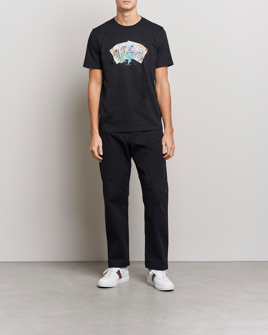 Homme | T-shirts | PS Paul Smith | Card Regular Organic Cotton T-shirt Black