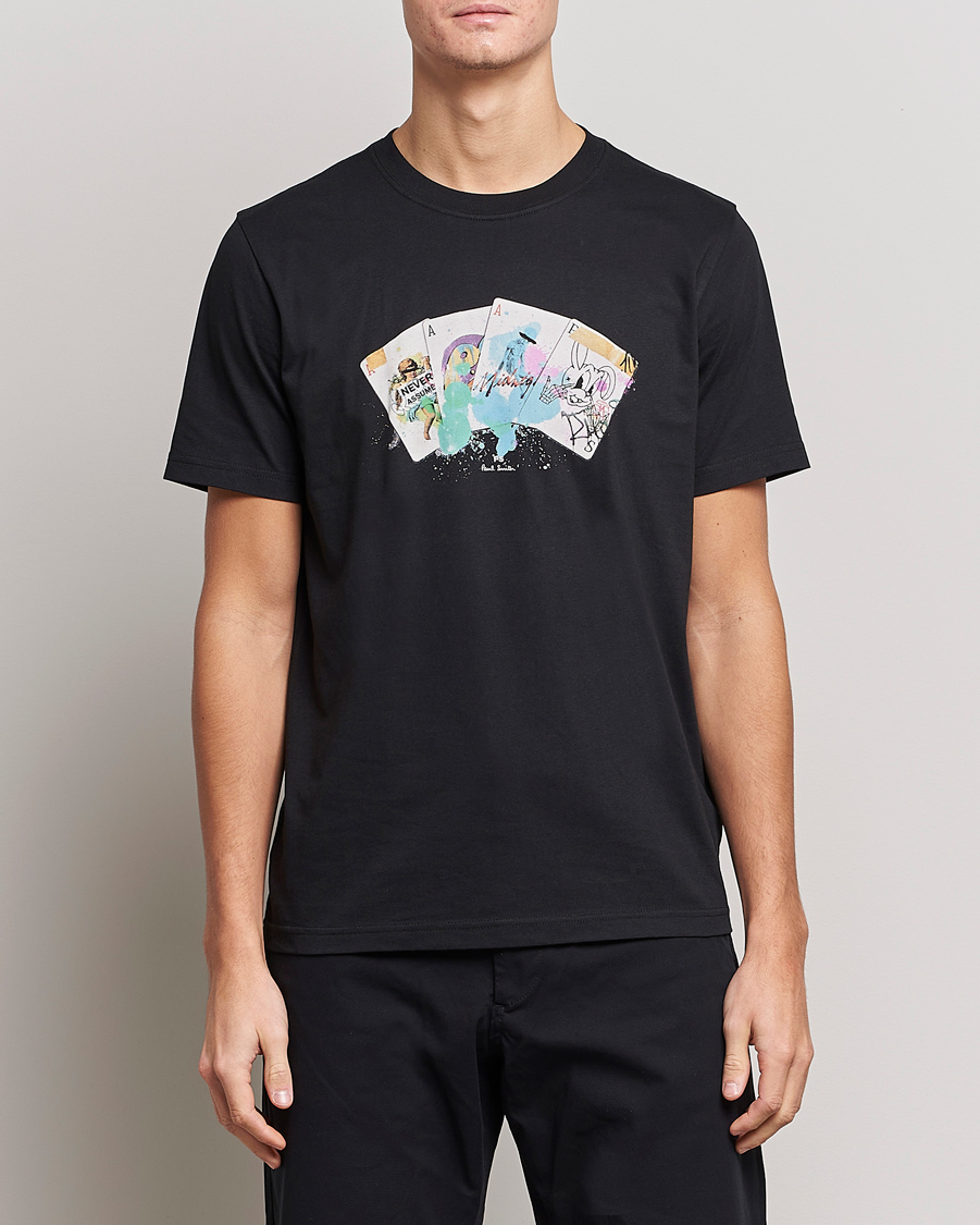 Homme | T-shirts | PS Paul Smith | Card Regular Organic Cotton T-shirt Black