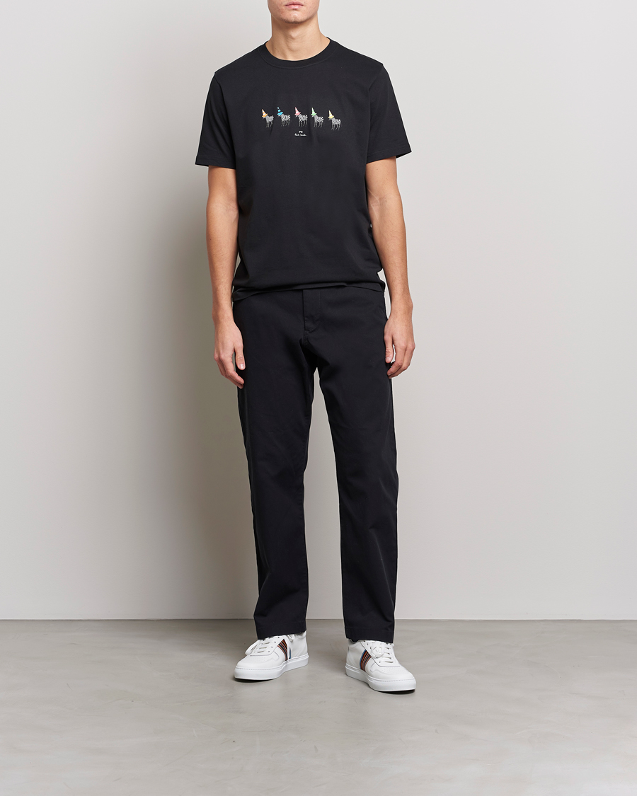 Homme | T-shirts | PS Paul Smith | Zebra Cones Regular Organic Cotton T-shirt Black