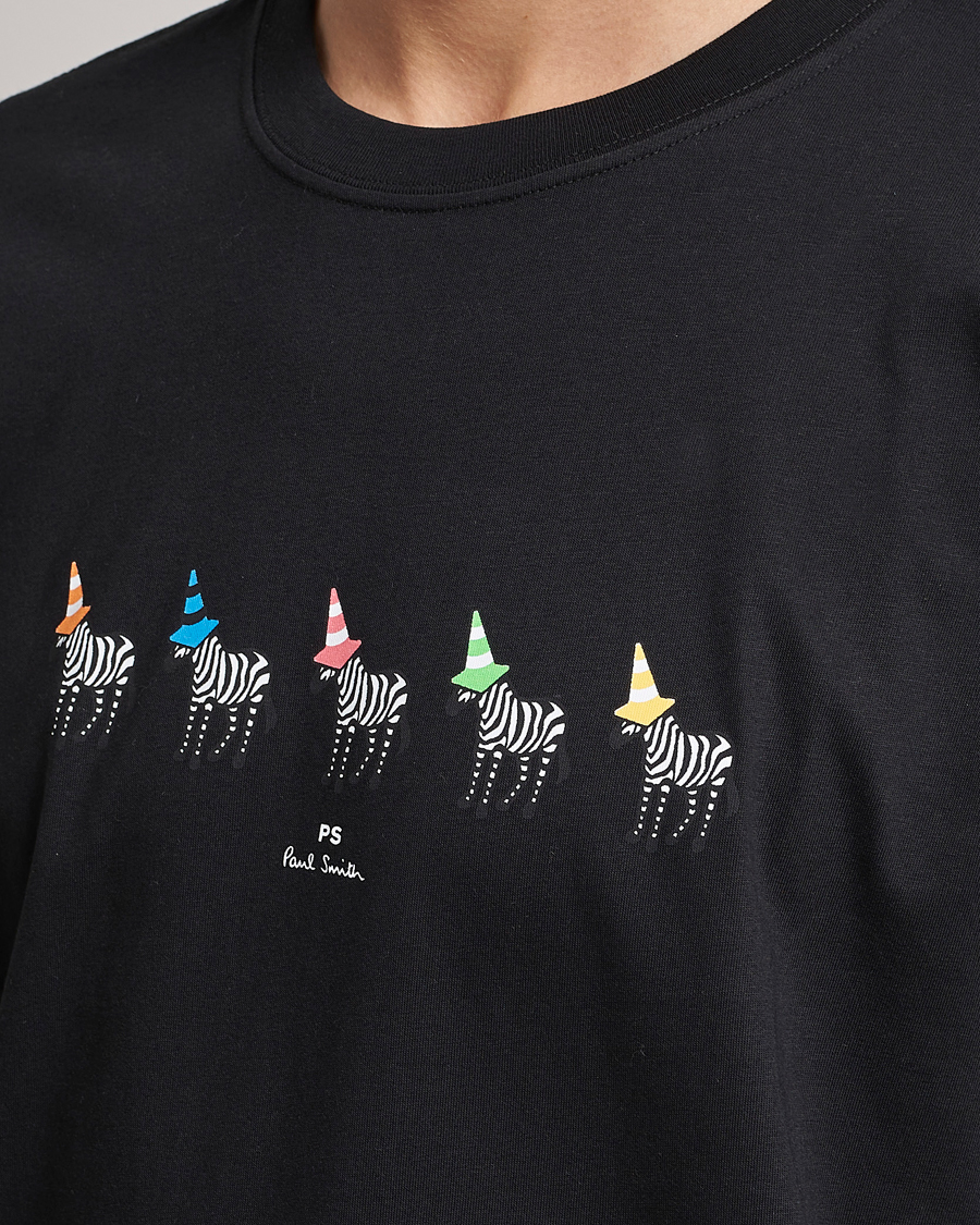 Homme | T-shirts | PS Paul Smith | Zebra Cones Regular Organic Cotton T-shirt Black
