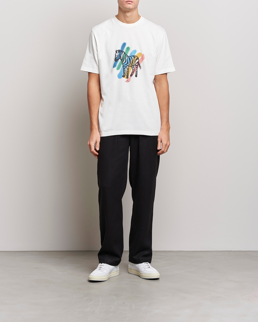 Homme | T-shirts | PS Paul Smith | Heavy Organic Cotton Zebra Tee Ecru