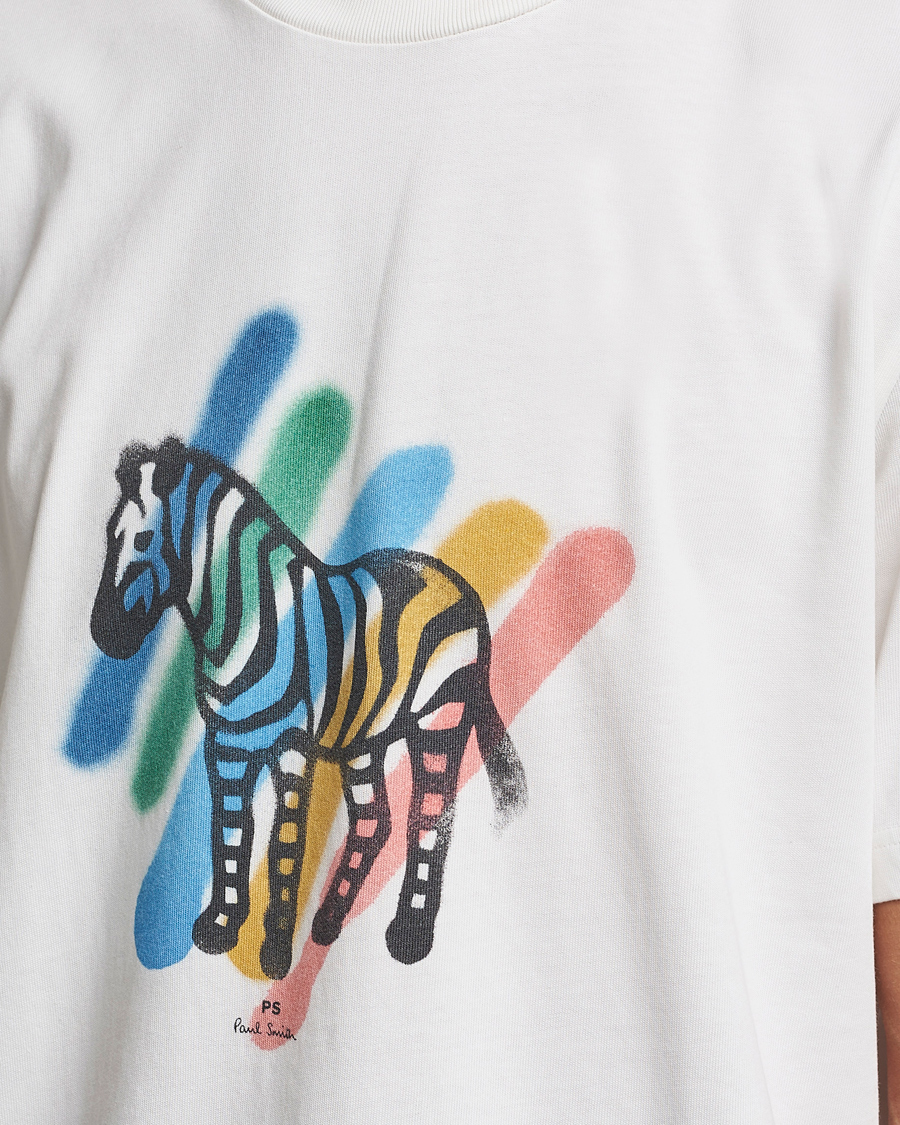 Homme | T-shirts | PS Paul Smith | Heavy Organic Cotton Zebra Tee Ecru