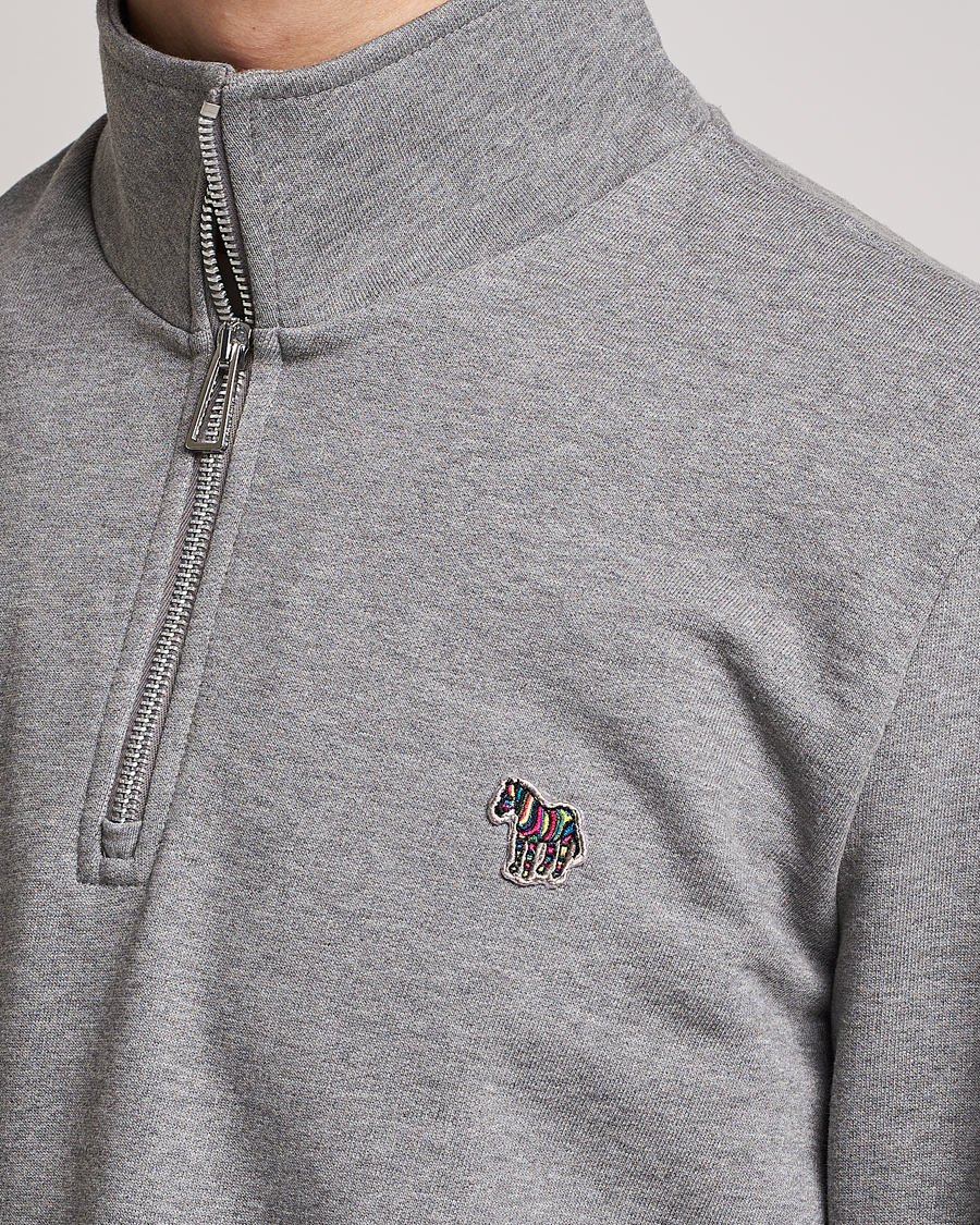 Homme | Pulls Et Tricots | PS Paul Smith | Organic Cotton Zebra Half Zip Grey Melange