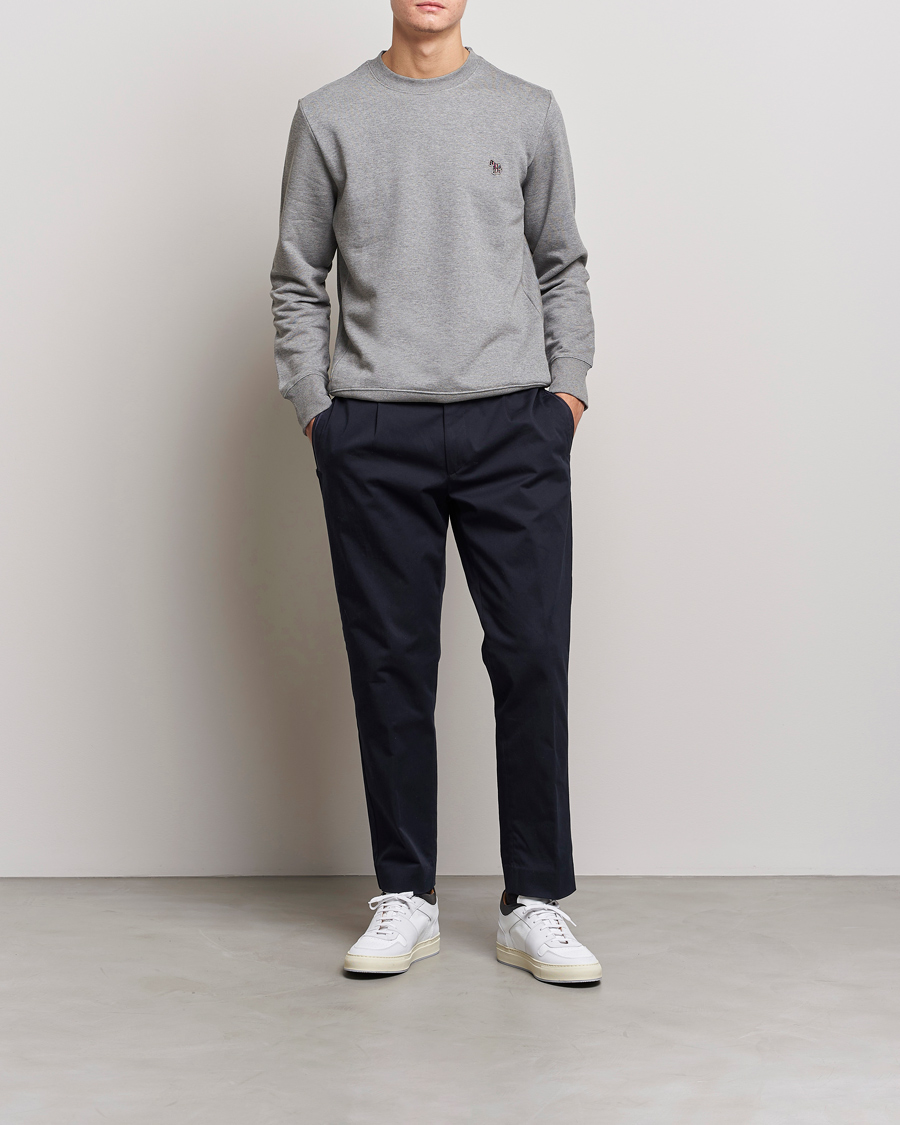 Homme | Pulls Et Tricots | PS Paul Smith | Zebra Organic Cotton Sweatshirt Grey Melange