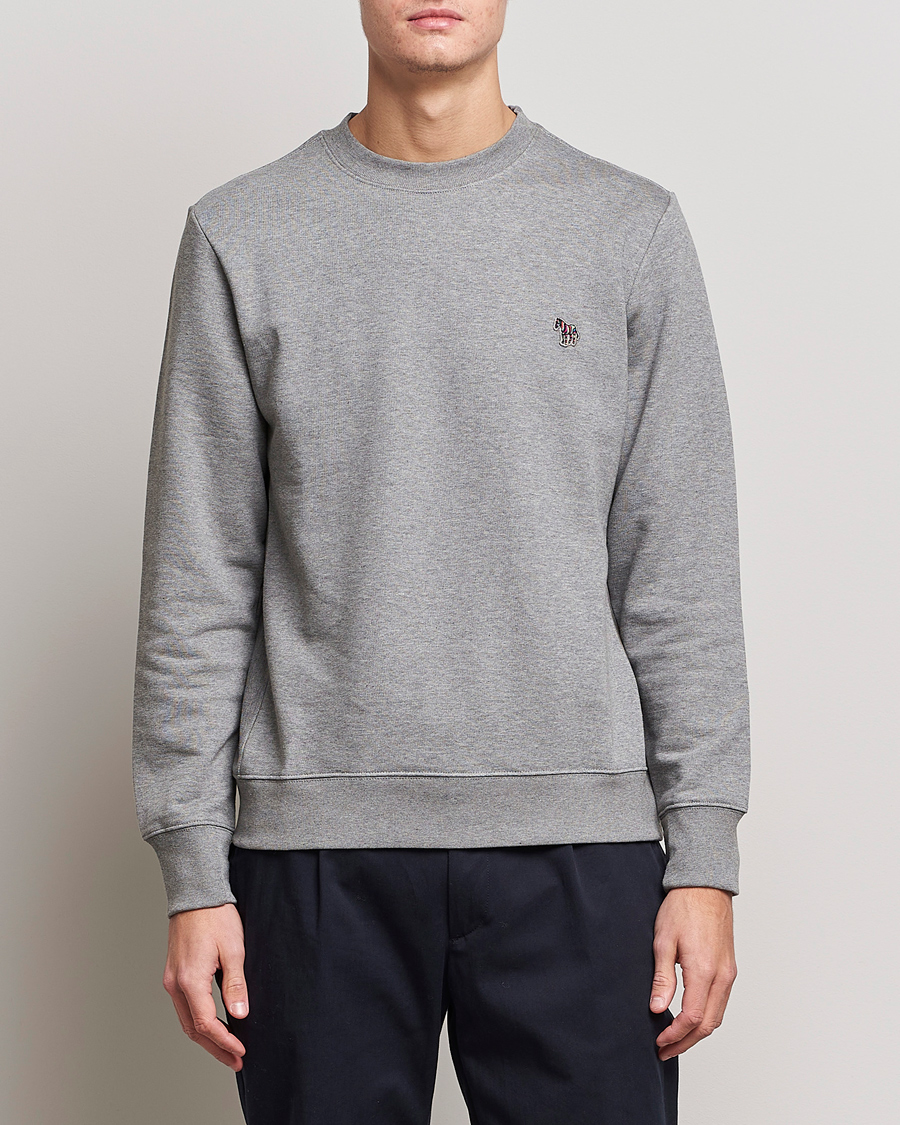 Homme | Pulls Et Tricots | PS Paul Smith | Zebra Organic Cotton Sweatshirt Grey Melange